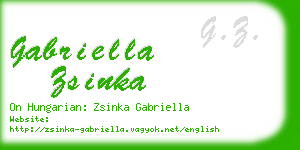 gabriella zsinka business card